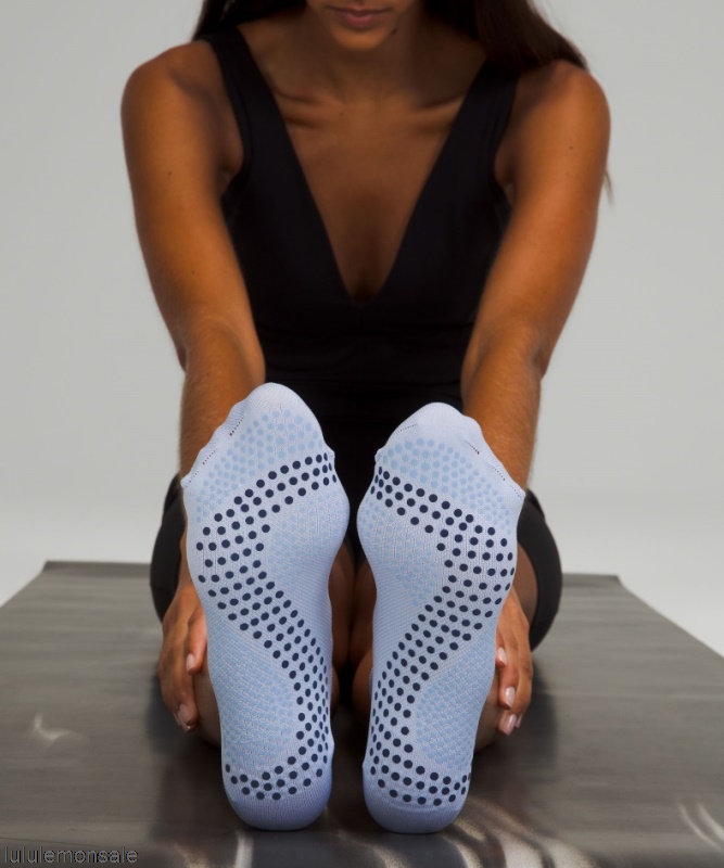 Lululemon Damen DELULU458 | Blau Leinen Find Your Balance Studio Tab Socke